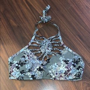 Green bathing suit top